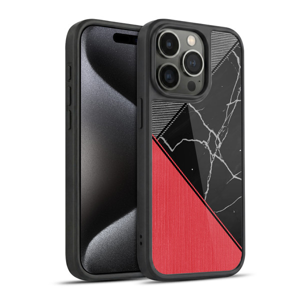 Alyn Spiller Marble Colour Block Gel Armour Case For Apple iPhone 15 Pro