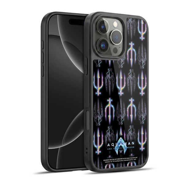 Aquaman And The Lost Kingdom Graphics Trident Pattern Gel Armour Case For Apple iPhone 16 Pro Max