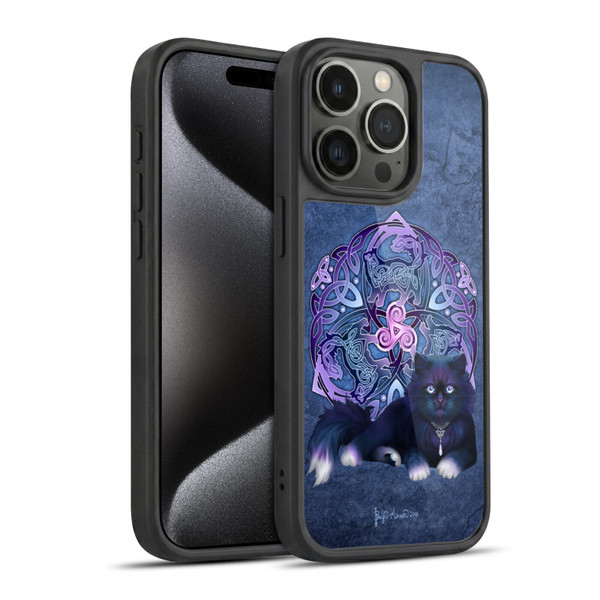 Brigid Ashwood Celtic Black Cat Gel Armour Case For Apple iPhone 15 Pro