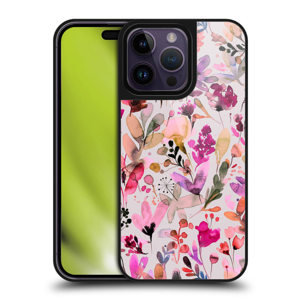 Ninola Botanical Patterns Artsy Ink Flowers Gel Armour Case For Apple iPhone 14 Pro Max