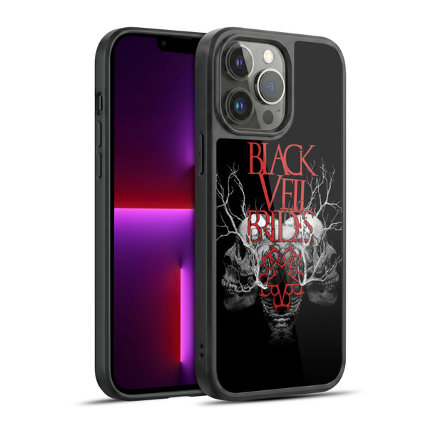 Black Veil Brides Band Art Skull Branches Gel Armour Case For Apple iPhone 13 Pro Max