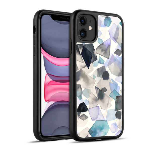 Ninola Pattern Abstract Crystals Blue Gel Armour Case For Apple iPhone 11