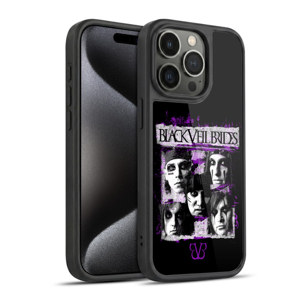 Black Veil Brides Band Art Grunge Faces Gel Armour Case For Apple iPhone 15 Pro