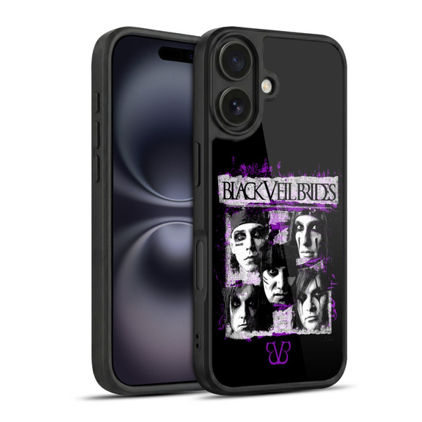 Black Veil Brides Band Art Grunge Faces Gel Armour Case For Apple iPhone 16