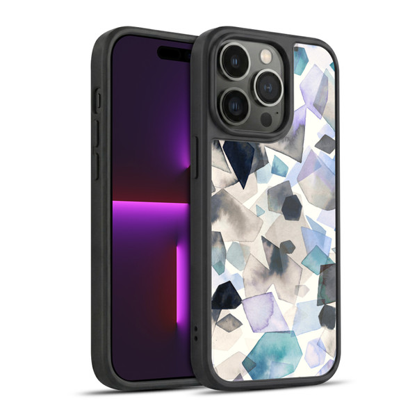 Ninola Pattern Abstract Crystals Blue Gel Armour Case For Apple iPhone 14 Pro