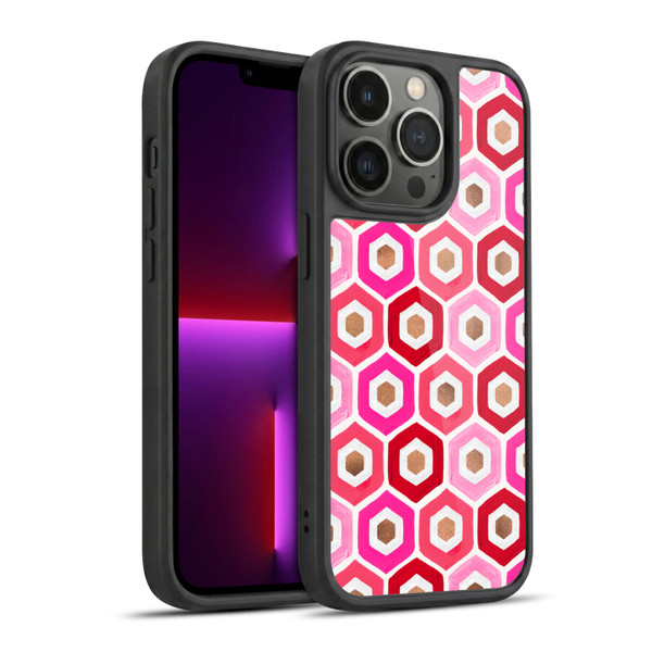 Cat Coquillette Patterns 6 Honeycomb Pink Gel Armour Case For Apple iPhone 13 Pro