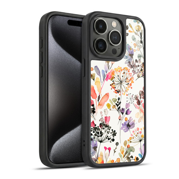 Ninola Wild Grasses Multicolor Gel Armour Case For Apple iPhone 15 Pro