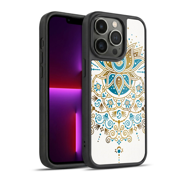 Cat Coquillette Patterns 6 Lotus Bloom Mandala 4 Gel Armour Case For Apple iPhone 13 Pro