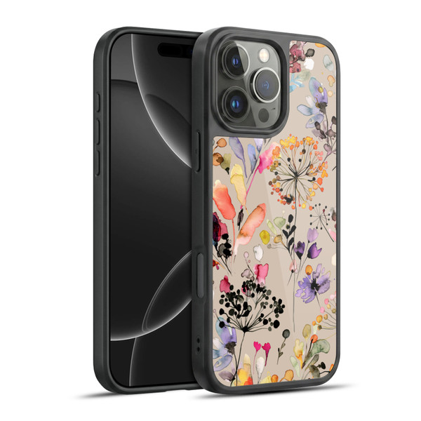 Ninola Wild Grasses Beige Gel Armour Case For Apple iPhone 16 Pro Max