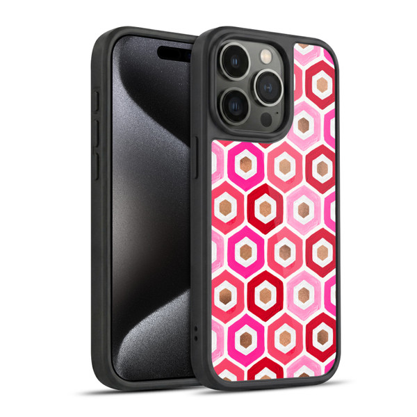 Cat Coquillette Patterns 6 Honeycomb Pink Gel Armour Case For Apple iPhone 15 Pro