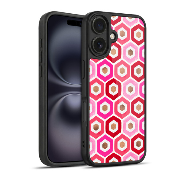 Cat Coquillette Patterns 6 Honeycomb Pink Gel Armour Case For Apple iPhone 16