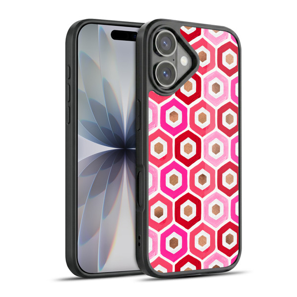 Cat Coquillette Patterns 6 Honeycomb Pink Gel Armour Case For Apple iPhone 17