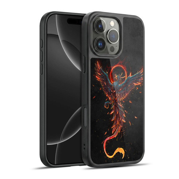 Christos Karapanos Mythical Art Black Phoenix Gel Armour Case For Apple iPhone 16 Pro Max