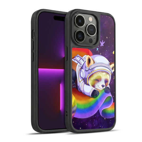Carla Morrow Rainbow Animals Red Panda Sleeping Gel Armour Case For Apple iPhone 14 Pro