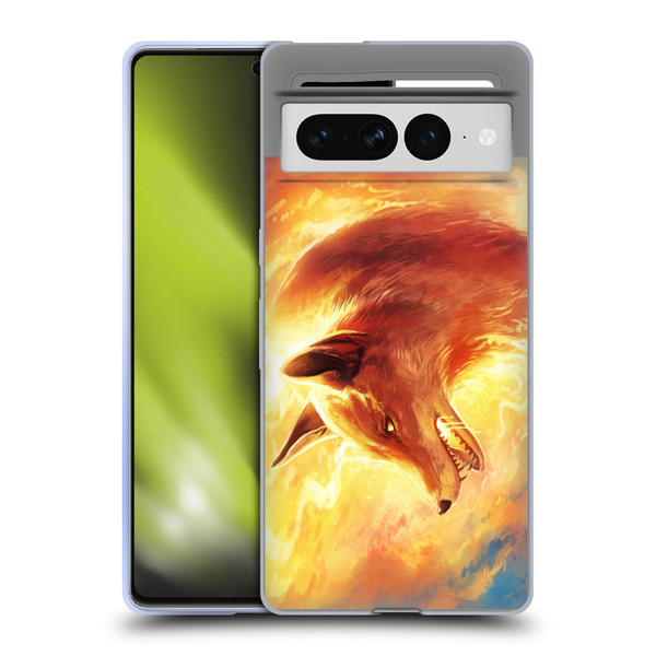 Jonas "JoJoesArt" Jödicke Wildlife Fire Fox Soft Gel Case for Google Pixel 7 Pro