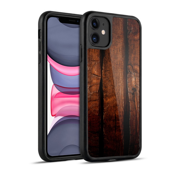 PLdesign Wood Prints Brown Rustic Ombre Gel Armour Case For Apple iPhone 11