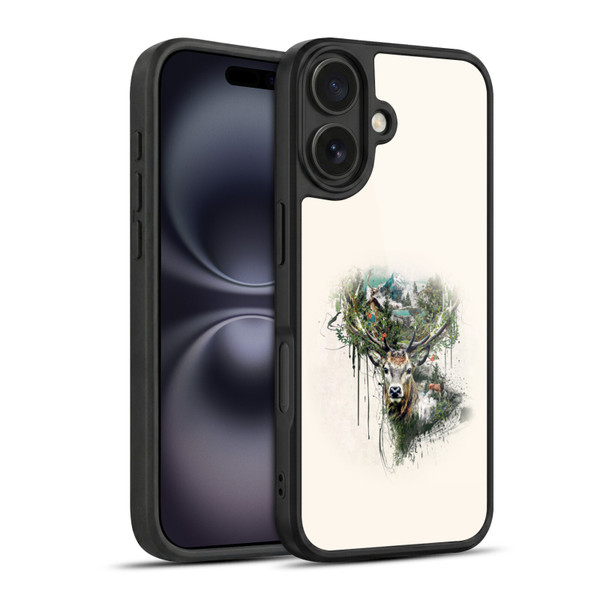 Riza Peker Animal Abstract Deer Wilderness Gel Armour Case For Apple iPhone 16