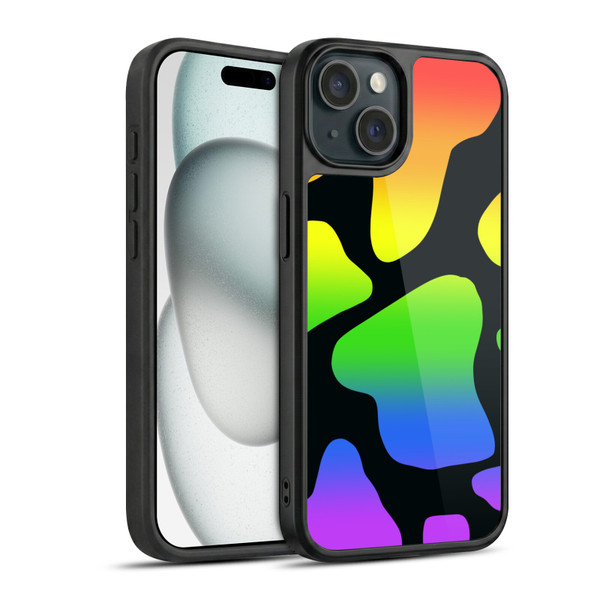 Grace Illustration Cow Prints Rainbow Gel Armour Case For Apple iPhone 15