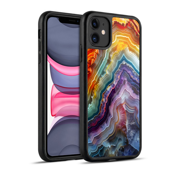 Haroulita Agates Stripes Gel Armour Case For Apple iPhone 11