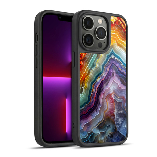 Haroulita Agates Stripes Gel Armour Case For Apple iPhone 13 Pro