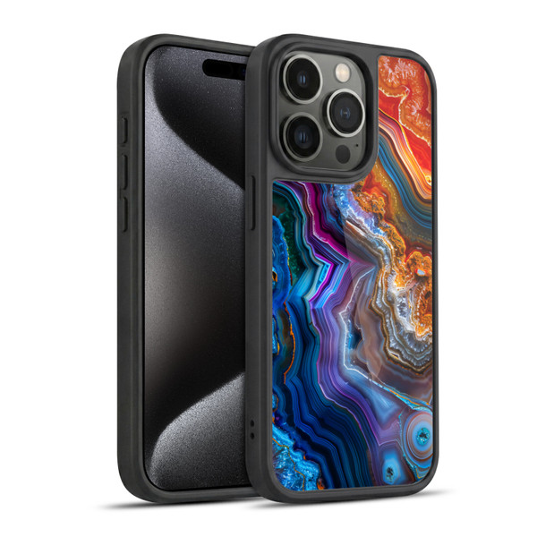 Haroulita Agates Multicolor Gel Armour Case For Apple iPhone 15 Pro