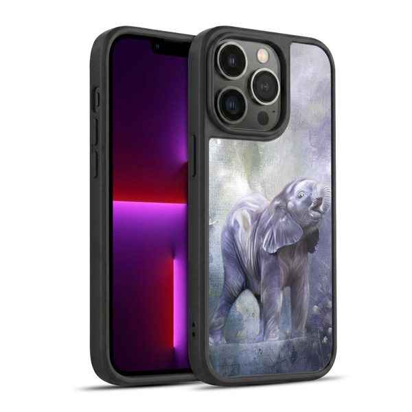Simone Gatterwe Animals 3 Baby Elephant Gel Armour Case For Apple iPhone 13 Pro