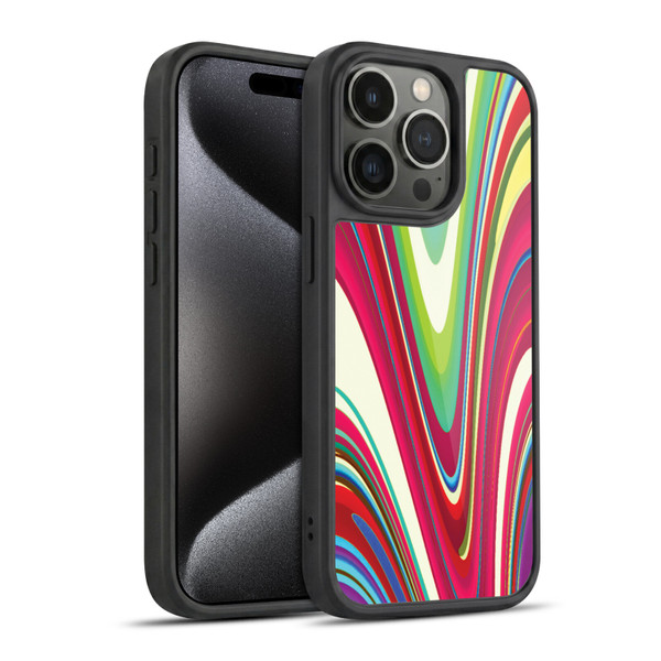 Suzan Lind Marble Swirls Bright Color Gel Armour Case For Apple iPhone 15 Pro