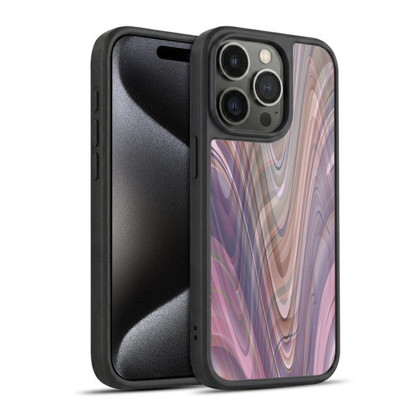 Suzan Lind Marble Swirls Neutral Tones Gel Armour Case For Apple iPhone 15 Pro