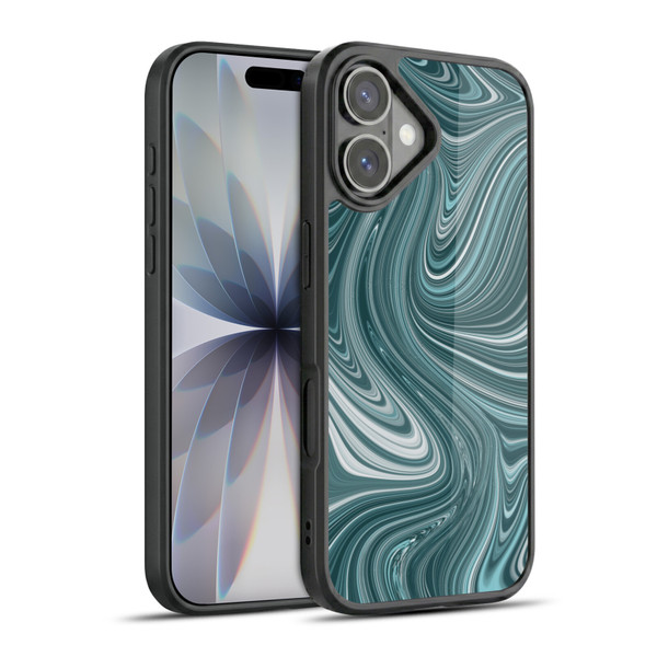 Suzan Lind Marble Swirls Teal Gel Armour Case For Apple iPhone 17
