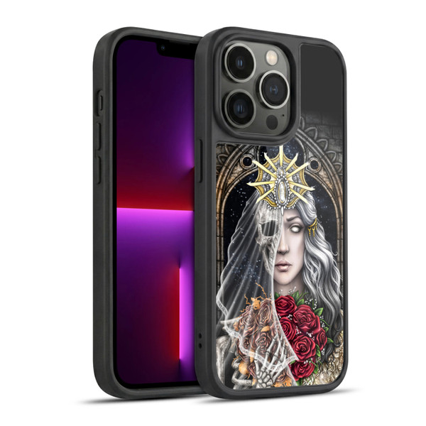 Sarah Richter Gothic Bride Half Skeleton With Roses Gel Armour Case For Apple iPhone 13 Pro