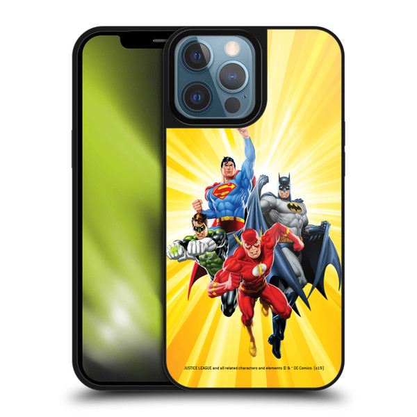 Justice League DC Comics Airbrushed Heroes Yellow Gel Armour Case For Apple iPhone 13 Pro Max