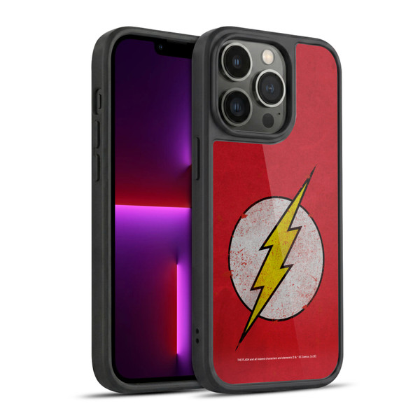 The Flash DC Comics Logo Distressed Look Gel Armour Case For Apple iPhone 13 Pro
