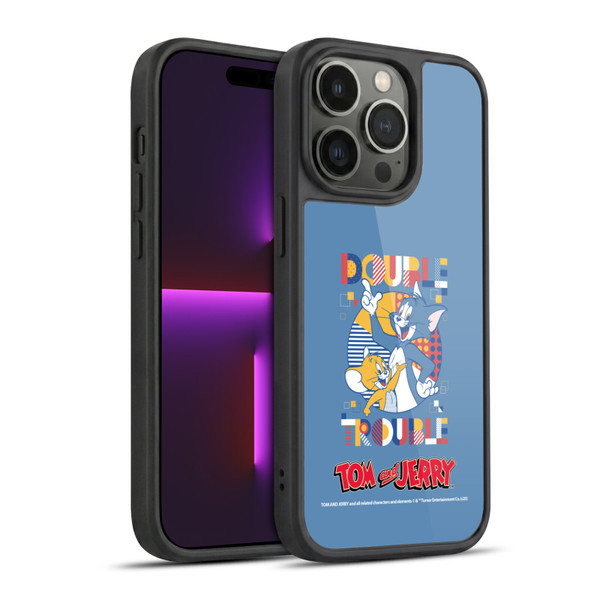 Tom and Jerry Color Blocks Double Trouble Gel Armour Case For Apple iPhone 14 Pro