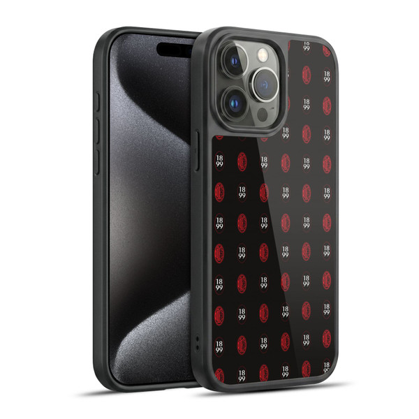 AC Milan Art Pattern Logo Gel Armour Case For Apple iPhone 15 Pro Max