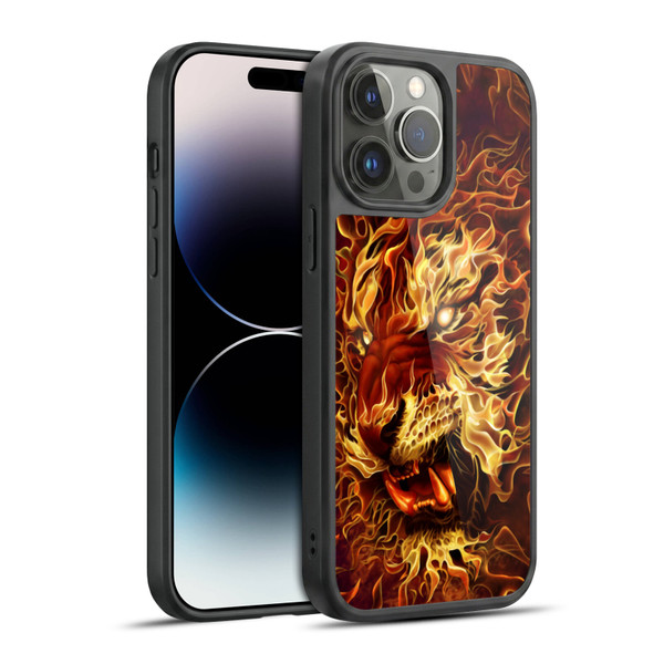 Tom Wood Fire Creatures Tiger Gel Armour Case For Apple iPhone 14 Pro Max