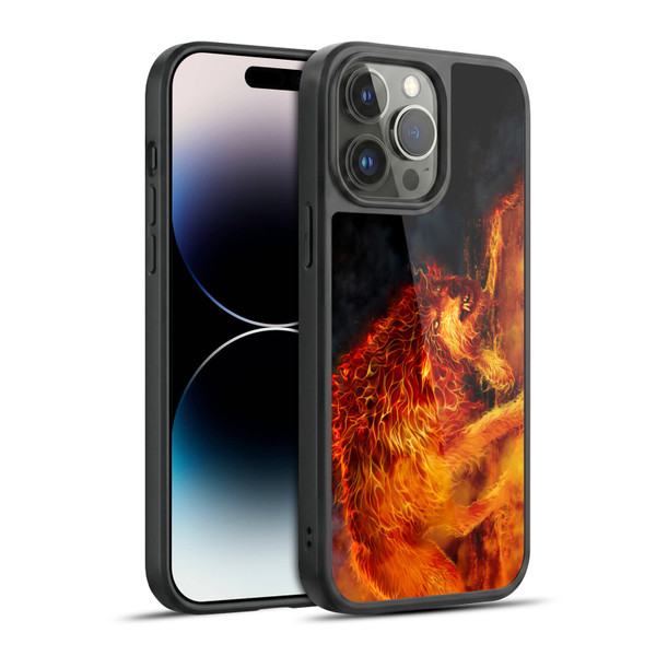 Tom Wood Fire Creatures Wolf Stalker Gel Armour Case For Apple iPhone 14 Pro Max