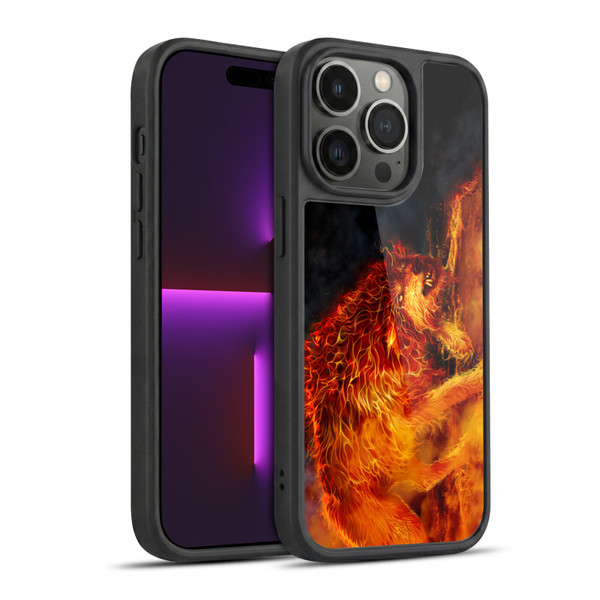 Tom Wood Fire Creatures Wolf Stalker Gel Armour Case For Apple iPhone 14 Pro