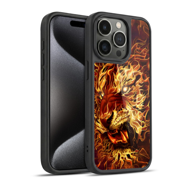 Tom Wood Fire Creatures Tiger Gel Armour Case For Apple iPhone 15 Pro