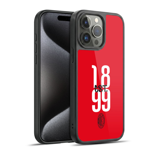 AC Milan Graphics Est. 1899 Gel Armour Case For Apple iPhone 15 Pro Max