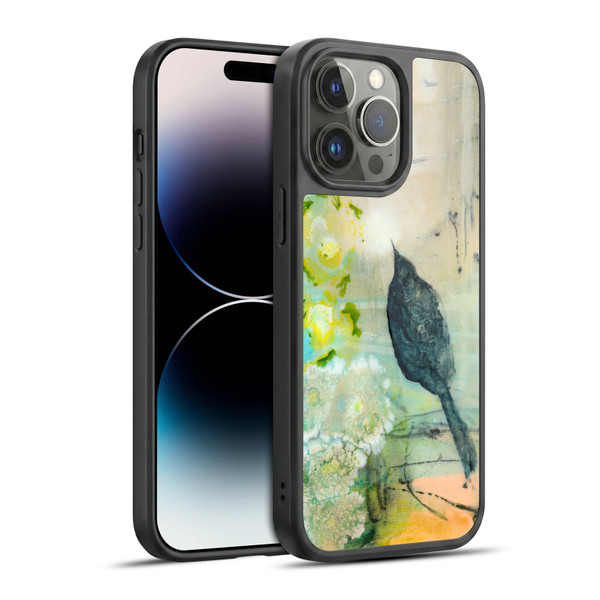 Wyanne Birds Black Feathered Bird Gel Armour Case For Apple iPhone 14 Pro Max