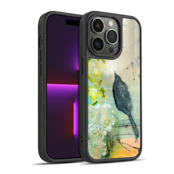 Wyanne Birds Black Feathered Bird Gel Armour Case For Apple iPhone 14 Pro