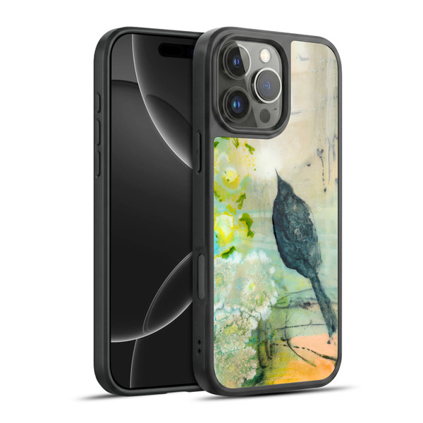 Wyanne Birds Black Feathered Bird Gel Armour Case For Apple iPhone 16 Pro Max