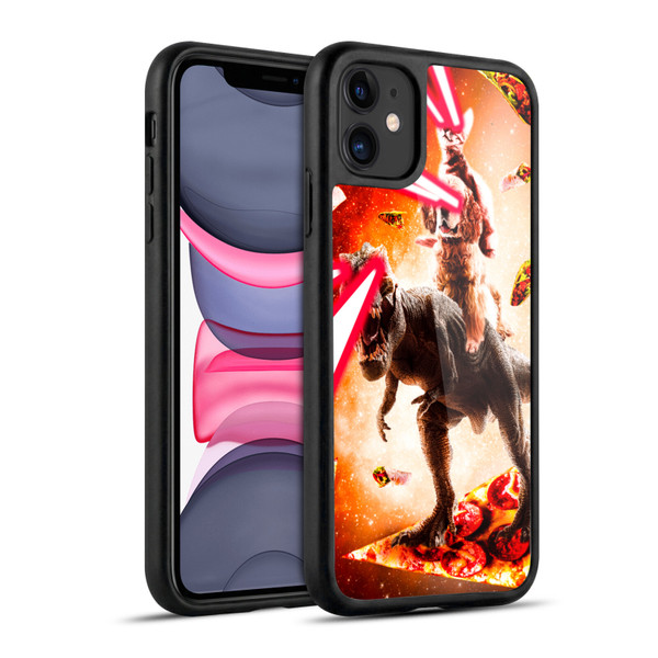 Random Galaxy Space Cat Dinosaur & Dog Lazer Eye Gel Armour Case For Apple iPhone 11