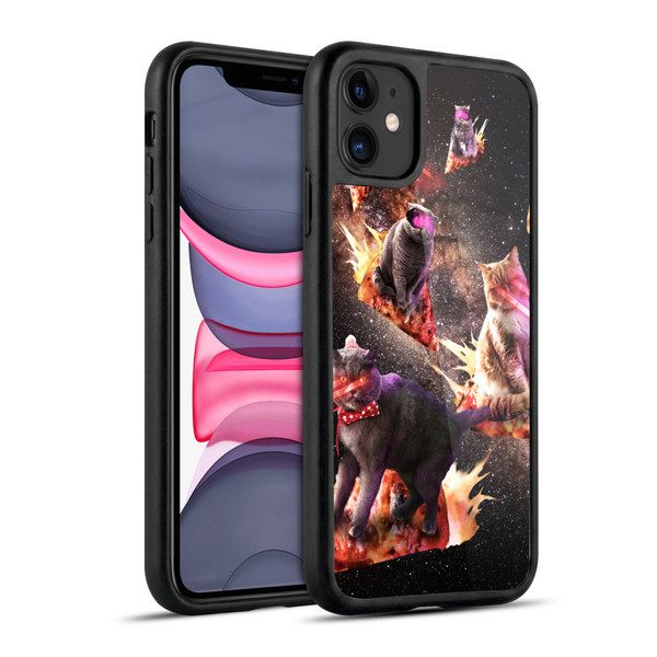 Random Galaxy Space Cat Fire Pizza Gel Armour Case For Apple iPhone 11
