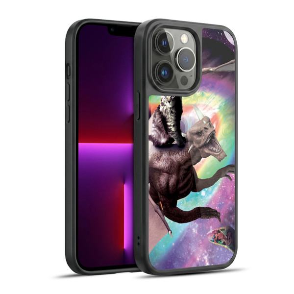 Random Galaxy Space Cat Galaxy Dragon Gel Armour Case For Apple iPhone 13 Pro Max