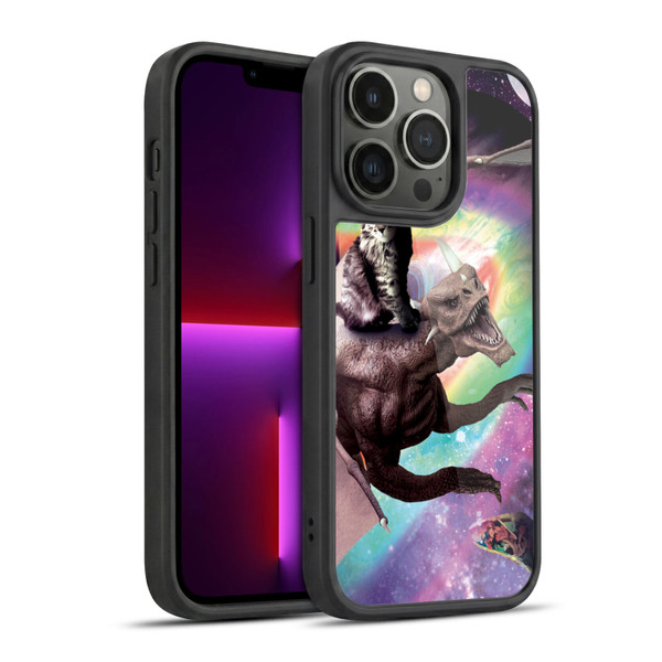 Random Galaxy Space Cat Galaxy Dragon Gel Armour Case For Apple iPhone 13 Pro