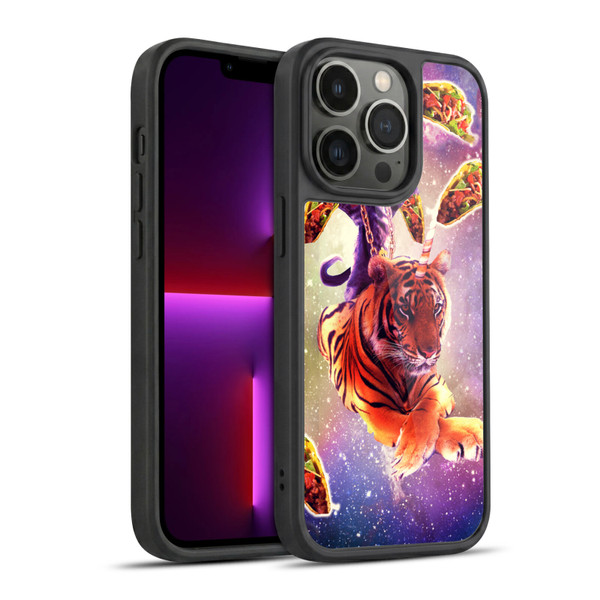 Random Galaxy Space Cat Tiger Unicorn & Tacos Gel Armour Case For Apple iPhone 13 Pro