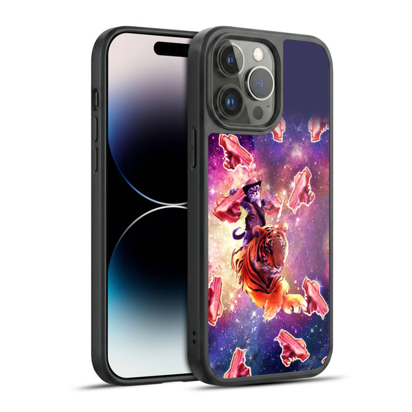 Random Galaxy Space Cat Tiger Unicorn With Bacons Gel Armour Case For Apple iPhone 14 Pro Max