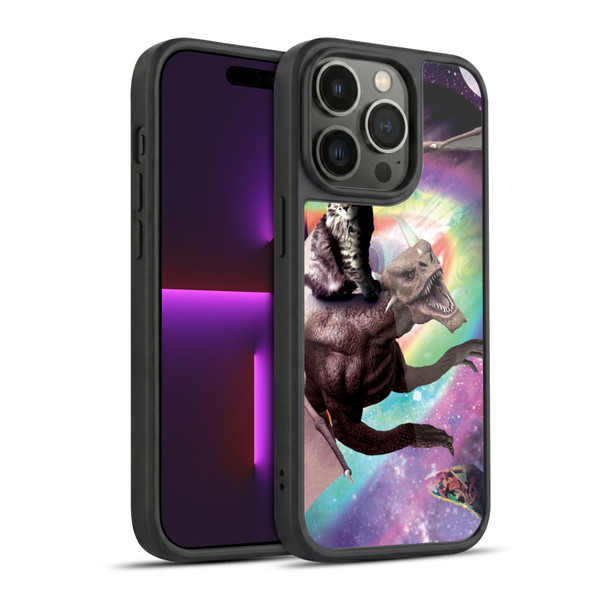 Random Galaxy Space Cat Galaxy Dragon Gel Armour Case For Apple iPhone 14 Pro