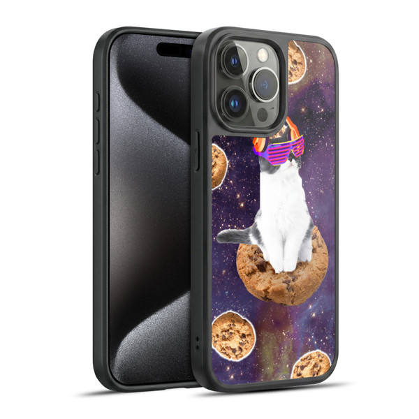 Random Galaxy Space Cat Dream Cookie Galaxy Gel Armour Case For Apple iPhone 15 Pro Max